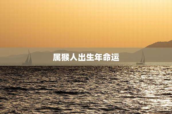 属猴人出生年命运