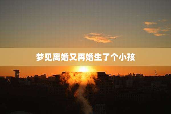 梦见离婚又再婚生了个小孩