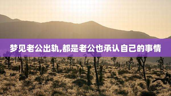 梦见老公出轨,都是老公也承认自己的事情