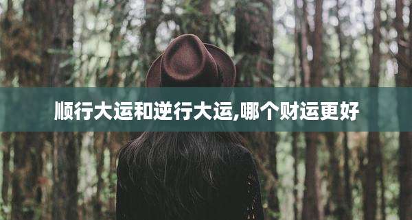 顺行大运和逆行大运,哪个财运更好