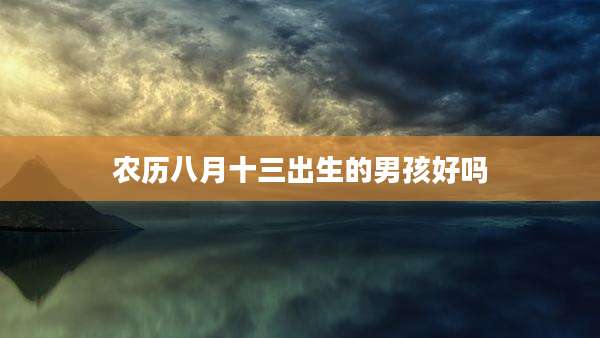 农历八月十三出生的男孩好吗