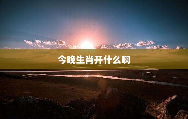今晚生肖开什么啊