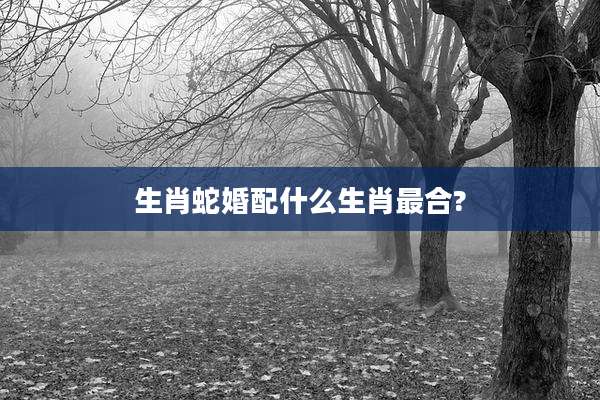 生肖蛇婚配什么生肖最合?