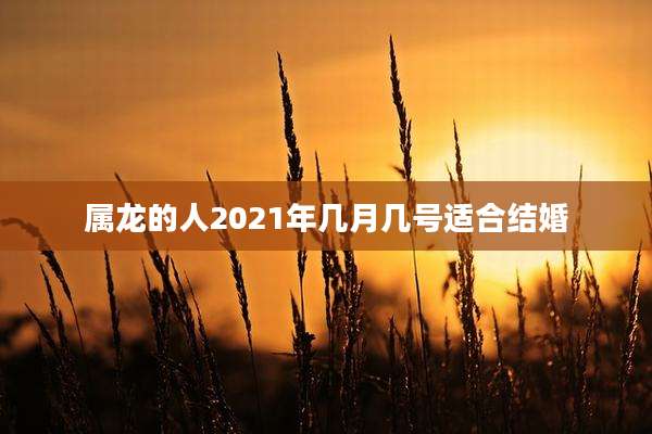 属龙的人2021年几月几号适合结婚