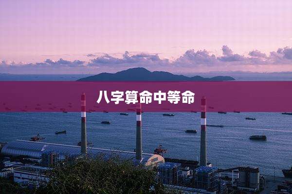 八字算命中等命
