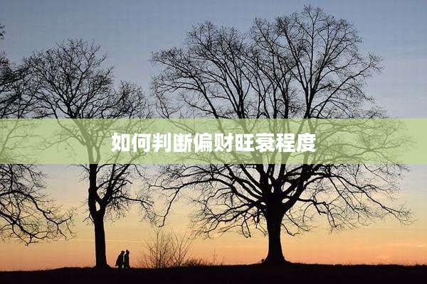如何判断偏财旺衰程度