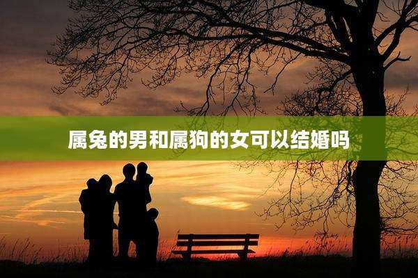 属兔的男和属狗的女可以结婚吗
