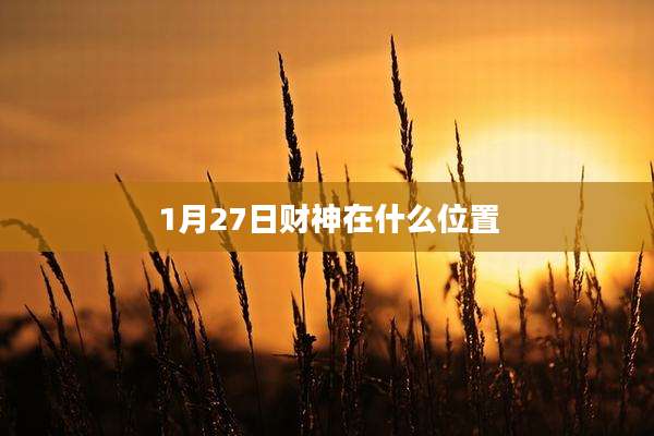 1月27日财神在什么位置