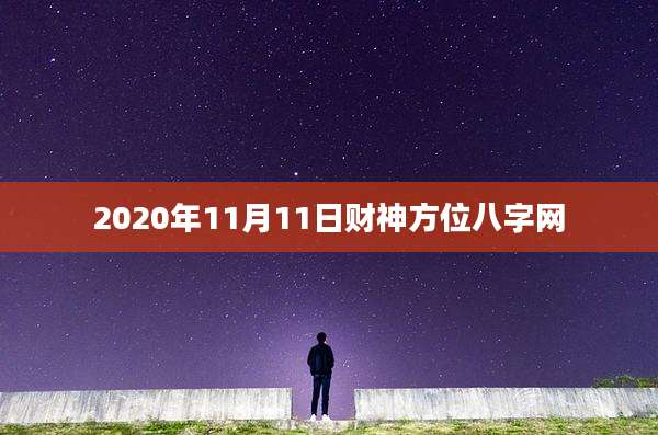 2020年11月11日财神方位八字网