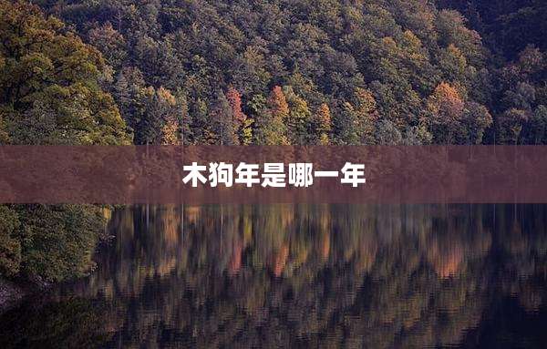 木狗年是哪一年