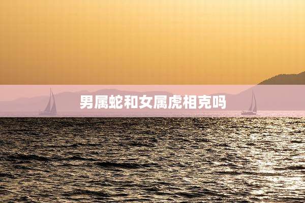 男属蛇和女属虎相克吗