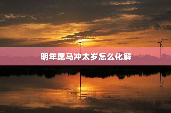 明年属马冲太岁怎么化解