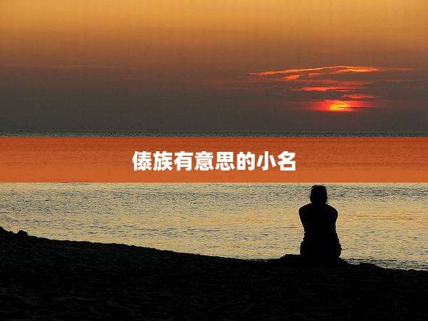 傣族有意思的小名