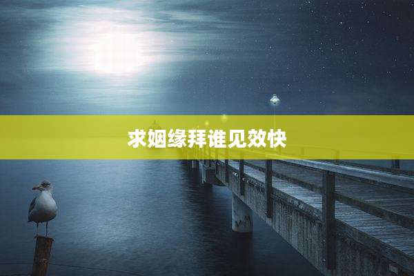 求姻缘拜谁见效快