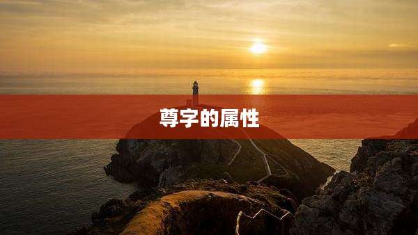 尊字的属性