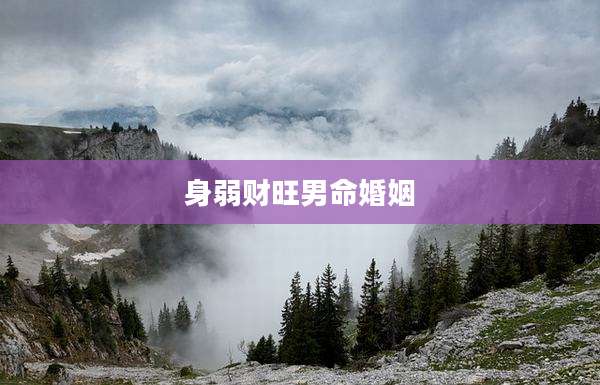 身弱财旺男命婚姻