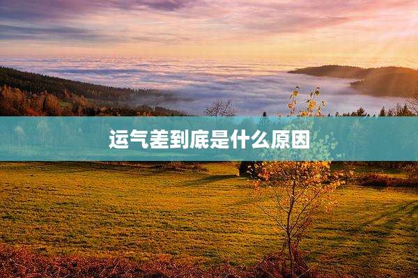 运气差到底是什么原因