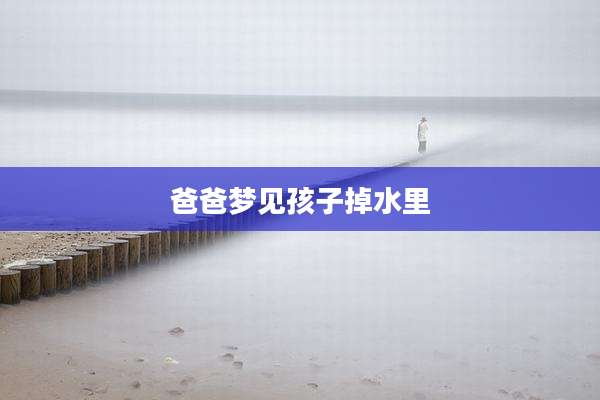 爸爸梦见孩子掉水里