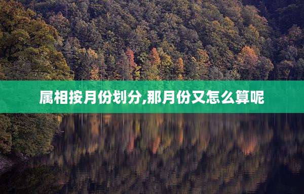 属相按月份划分,那月份又怎么算呢
