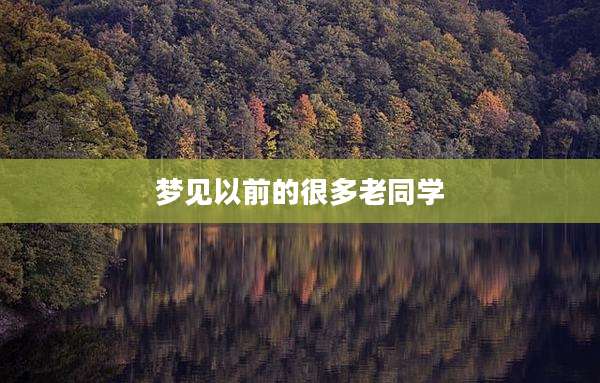 梦见以前的很多老同学