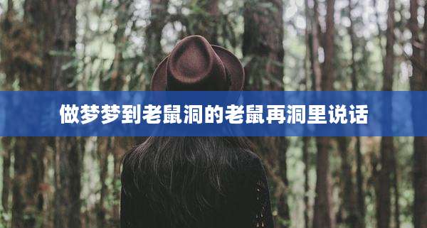做梦梦到老鼠洞的老鼠再洞里说话