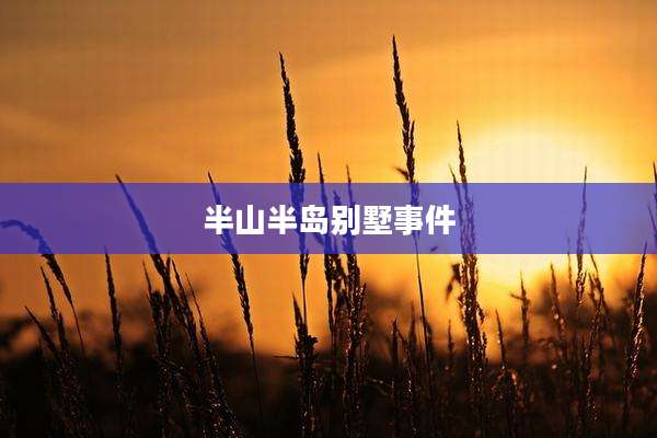 半山半岛别墅事件
