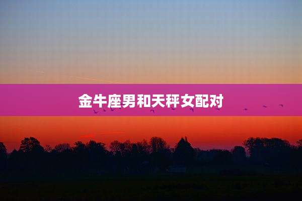 金牛座男和天秤女配对