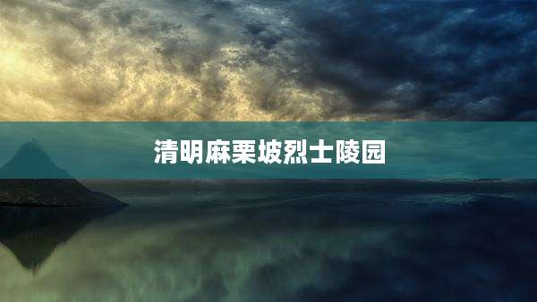 清明麻栗坡烈士陵园