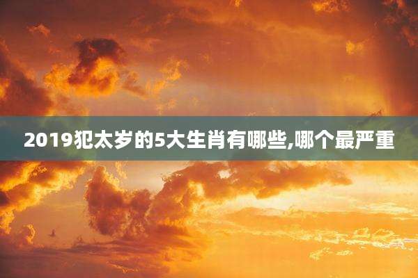 2019犯太岁的5大生肖有哪些,哪个最严重