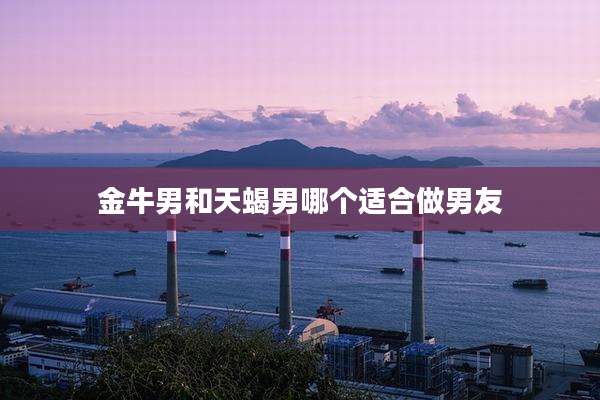 金牛男和天蝎男哪个适合做男友