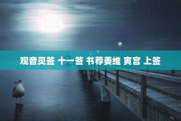 观音灵签 十一签 书荐姜维 寅宫 上签