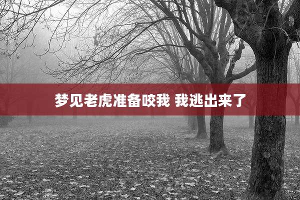 梦见老虎准备咬我 我逃出来了