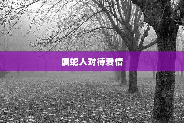 属蛇人对待爱情