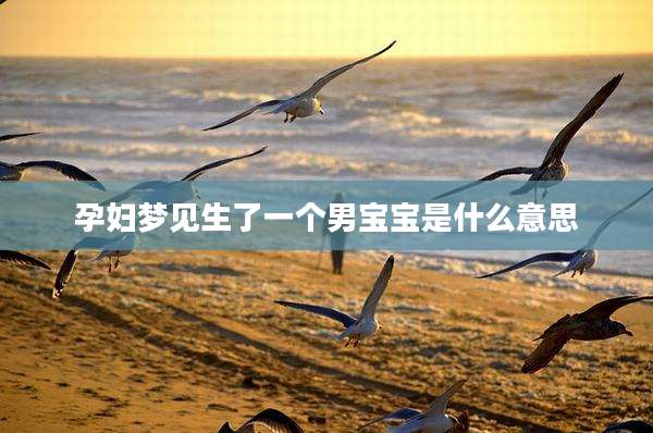 孕妇梦见生了一个男宝宝是什么意思