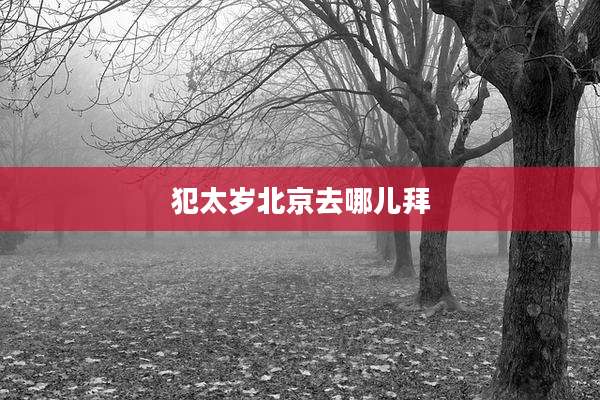 犯太岁北京去哪儿拜