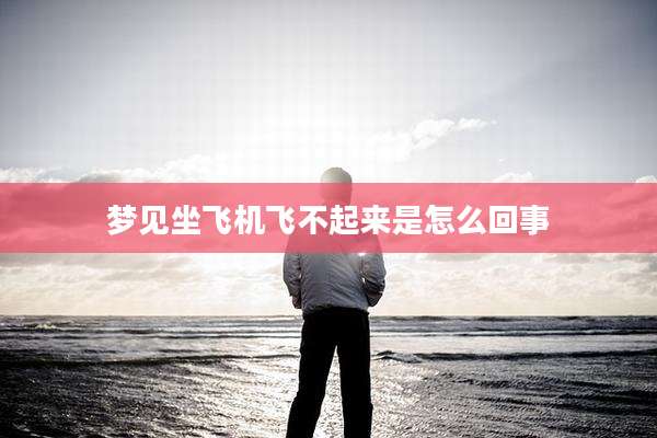 梦见坐飞机飞不起来是怎么回事