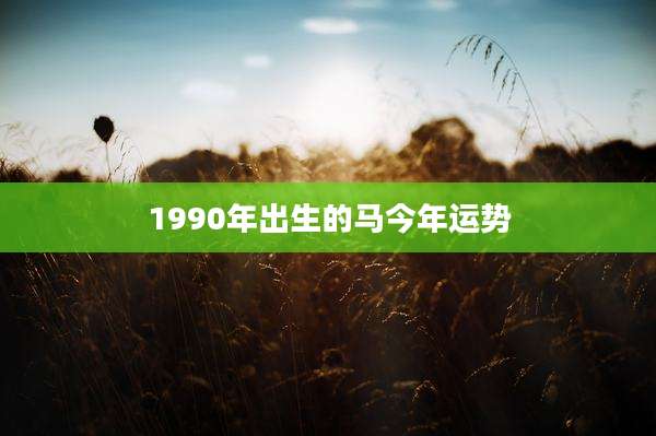1990年出生的马今年运势