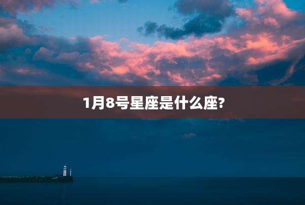 1月8号星座是什么座?