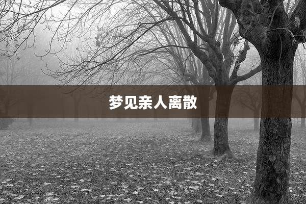 梦见亲人离散
