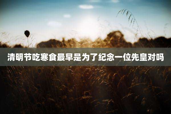 清明节吃寒食最早是为了纪念一位先皇对吗