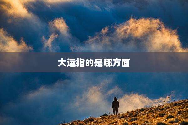 大运指的是哪方面