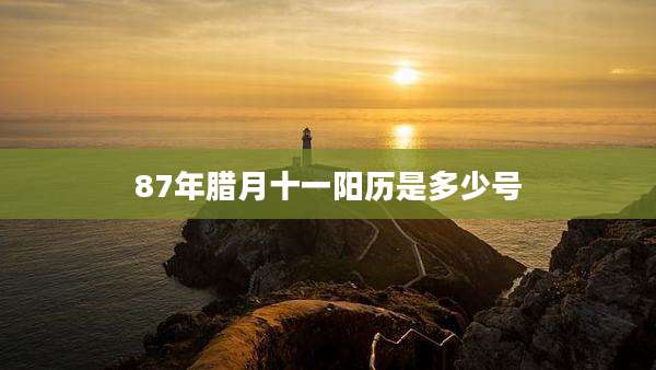 87年腊月十一阳历是多少号