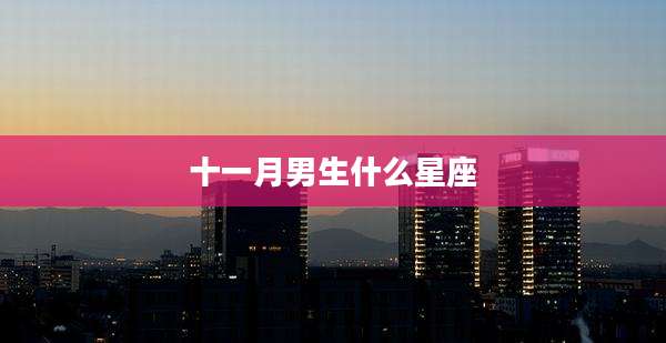 十一月男生什么星座