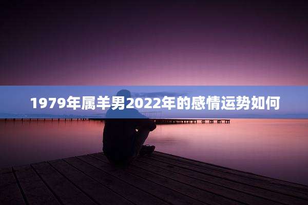 1979年属羊男2022年的感情运势如何