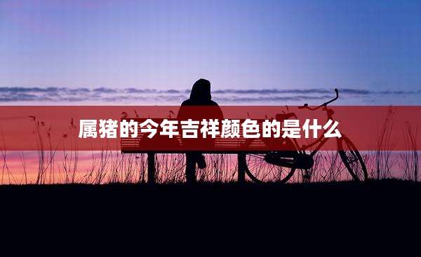 属猪的今年吉祥颜色的是什么