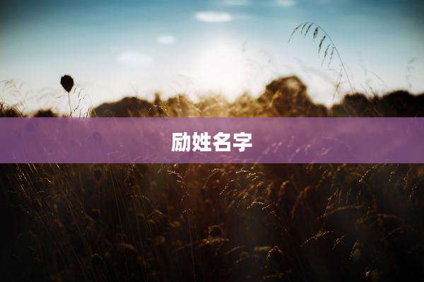励姓名字