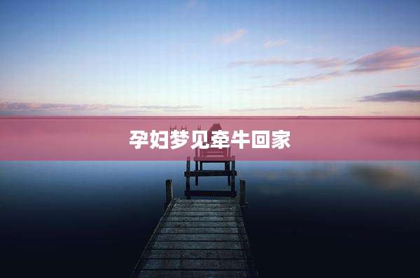 孕妇梦见牵牛回家