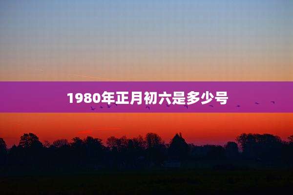 1980年正月初六是多少号