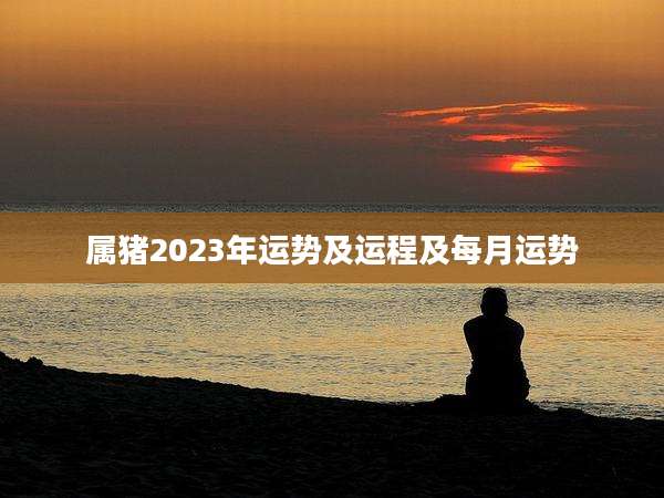 属猪2023年运势及运程及每月运势