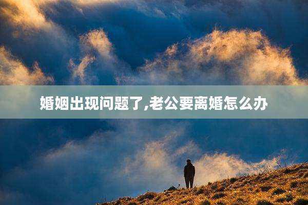 婚姻出现问题了,老公要离婚怎么办